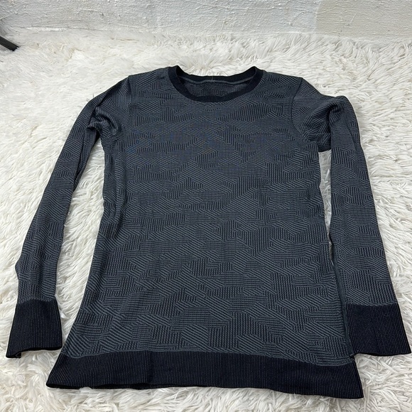 Lululemon Swiftly Breathe Long Sleeve Vented Camo Black / Asphalt Grey - Picture 1 of 4